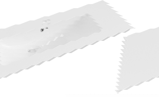 Mexen Atena lavabo encastré dans le plan 76 x 46 cm, blanc - 25017500