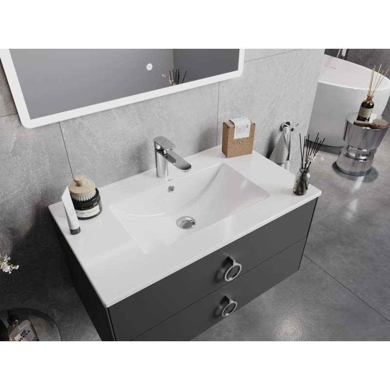 Mexen Atena lavabo encastré 80 x 46 cm, blanc - 25018000