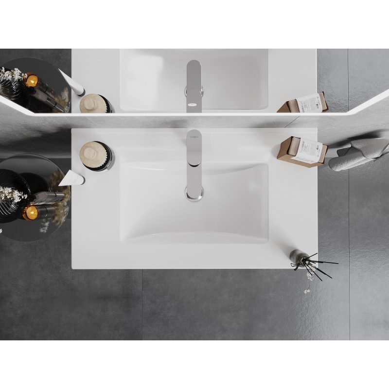 Mexen Atena lavabo encastré dans le plan 80 x 46 cm, blanc - 25018000