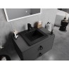Mexen Atena lavabo encastré 41 x 41 cm, noir mat - 25014170