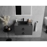 Mexen Atena lavabo encastré 41 x 41 cm, noir mat - 25014170