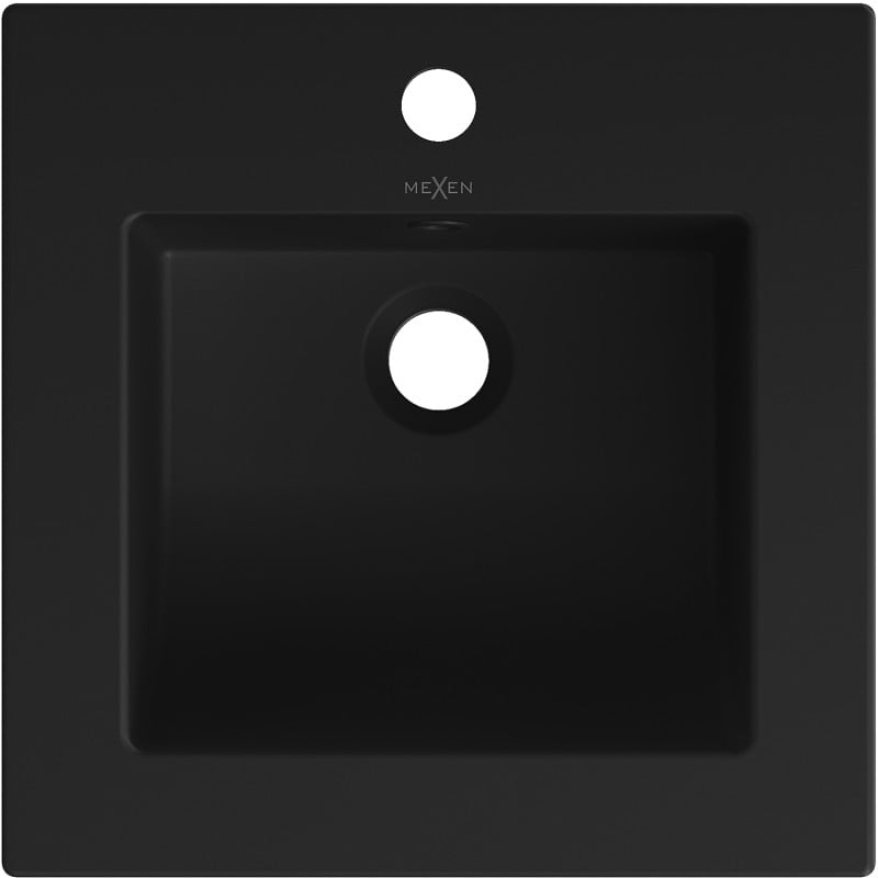 Mexen Atena lavabo encastré dans le plan 41 x 41 cm, noir mat - 25014170