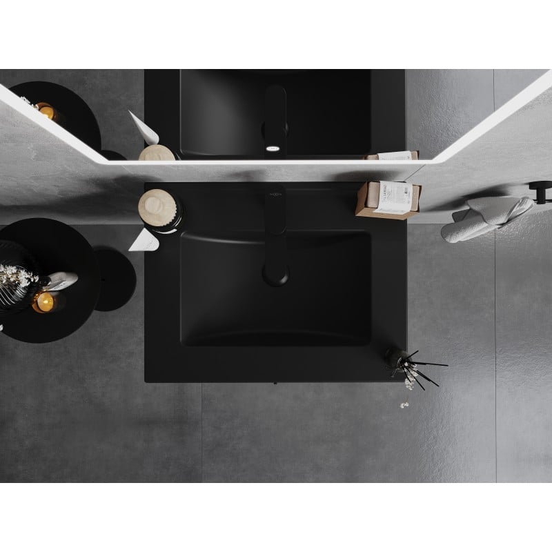 Mexen Atena lavabo encastré dans le plan 61 x 46 cm, noir mat - 25016070