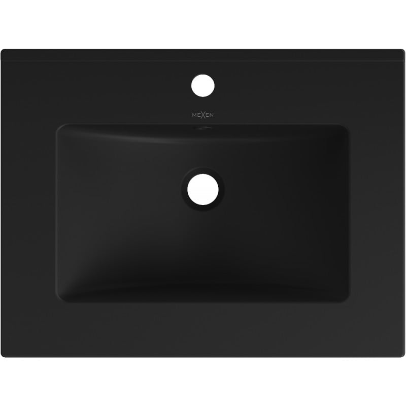 Mexen Atena lavabo encastré dans le plan 61 x 46 cm, noir mat - 25016070