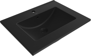 Mexen Atena lavabo encastré 61 x 46 cm, noir mat - 25016070