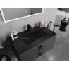 Mexen Atena lavabo encastré 81 x 46 cm, noir mat - 25018070