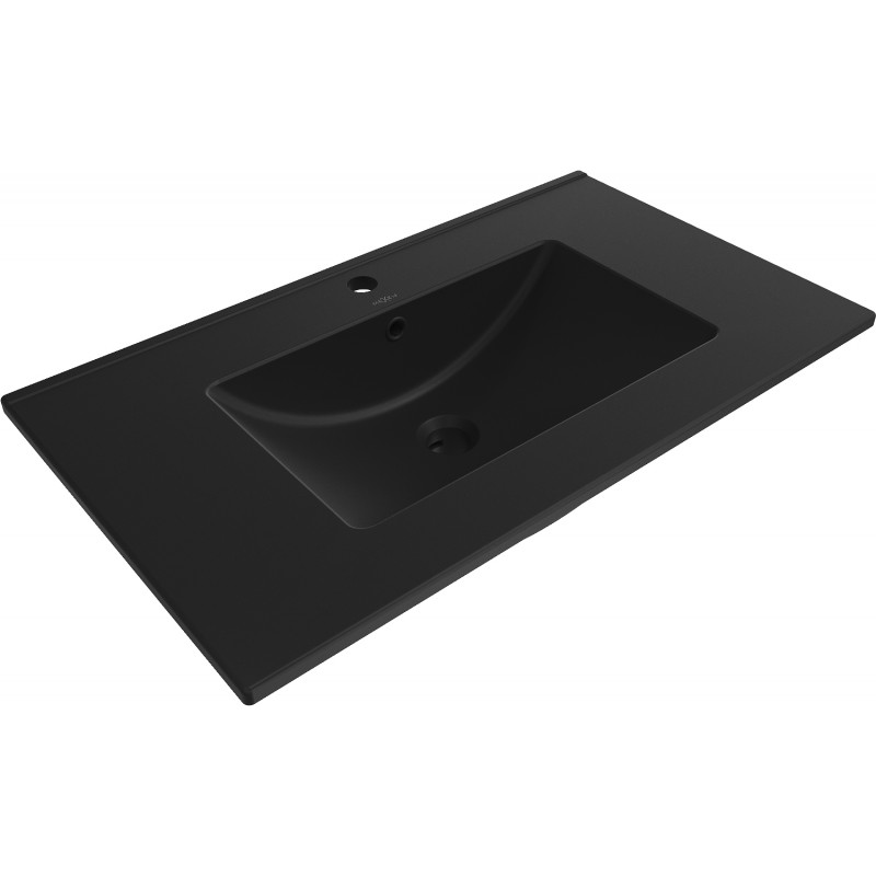 Mexen Atena lavabo encastré dans le comptoir 80 x 46 cm, Noir mat - 25018070