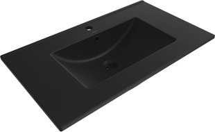 Mexen Atena lavabo encastré 81 x 46 cm, noir mat - 25018070