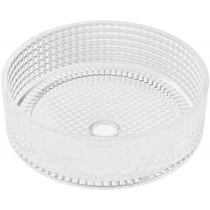 Mexen Lira vasque à poser en verre 37 x 37 cm, transparent - 24053700