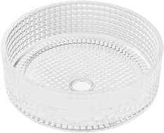 Mexen Lira lavabo à comptoir en verre 37 x 37 cm, transparent - 24053700