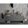 Mexen Lira lavabo en verre sur plan 37 x 37 cm, transparent - 24053700