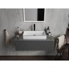 Mexen Nadia lavabo sur plan 62 x 35 cm, blanc/noir - 21616007
