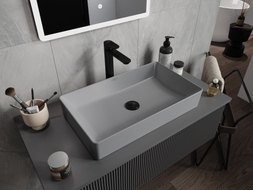 Mexen Nadia lavabo sur plan 62 x 35 cm, gris clair mat - 21616061