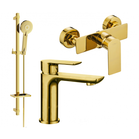 Ensemble de douche Mexen Alfa DQ40, doré - 745704DQ40-50