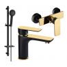Ensemble de douche Mexen Alfa DQ40, noir/doré - 745704DQ40-75