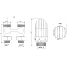Mexen G03 ensemble thermostatique à deux tubes DN50, droit 1/2"x3/4", nickel - W912-012-938-01