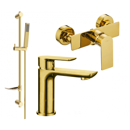 Mexen Alfa DF02 ensemble de douche, doré - 745704DF02-50