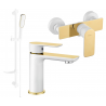 Mexen Alfa DF49 Ensemble de Douche, Blanc/Doré - 745704DF49-25