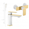 Mexen Alfa DF49 ensemble de douche, blanc/or - 745704DF49-25