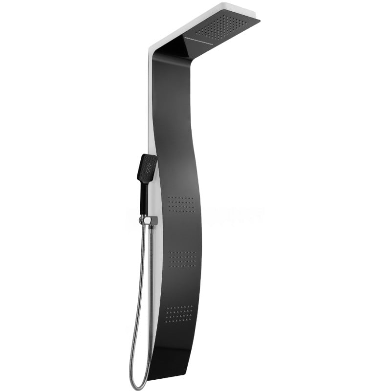 Panneau de douche Mexen Bali, noir/blanc - 7622-03-71