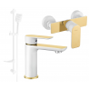 Ensemble de douche Mexen Alfa DF62, blanc/or - 745704DF62-25