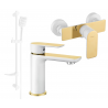 Mexen Alfa DF62 ensemble de douche, blanc/doré - 745704DF62-25