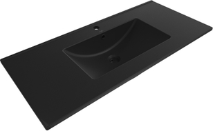 Mexen Atena lavabo encastré dans le plan 101 x 46 cm, noir mat - 25011070