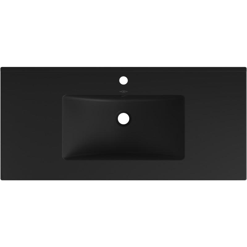 Mexen Atena lavabo encastré dans le plan de travail 101 x 46 cm, noir mat - 25011070