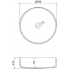 Mexen Aura lavabo en verre sur plan 39 x 39 cm, transparent/doré - 24013905