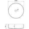Mexen Aura lavabo en verre sur plan 39 x 39 cm, transparent/or - 24013905