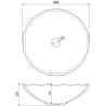 Mexen Inga lavabo en verre sur plan 44 x 44 cm, noir - 24074470