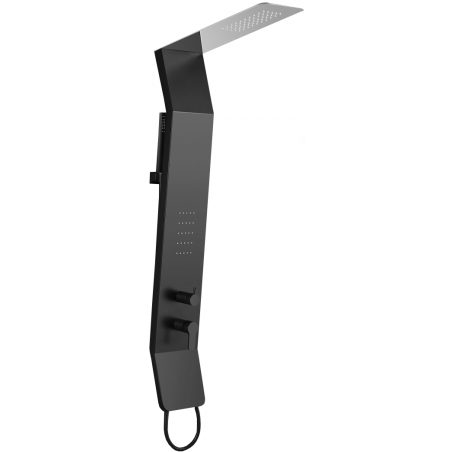 Mexen Yap panneau de douche, noir/chrome - 7612-02-77