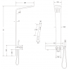 Panneau de douche Mexen Sund, noir - 7620-02-70
