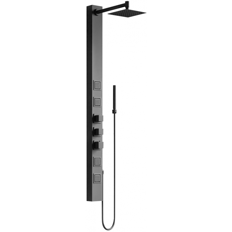 Panneau de douche Mexen Orco, noir - 7607-03-70