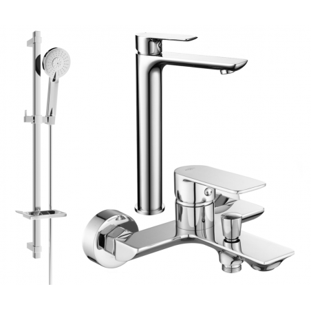 Mexen Alfa DQ40 ensemble de bain, chrome - 745713DQ40-00