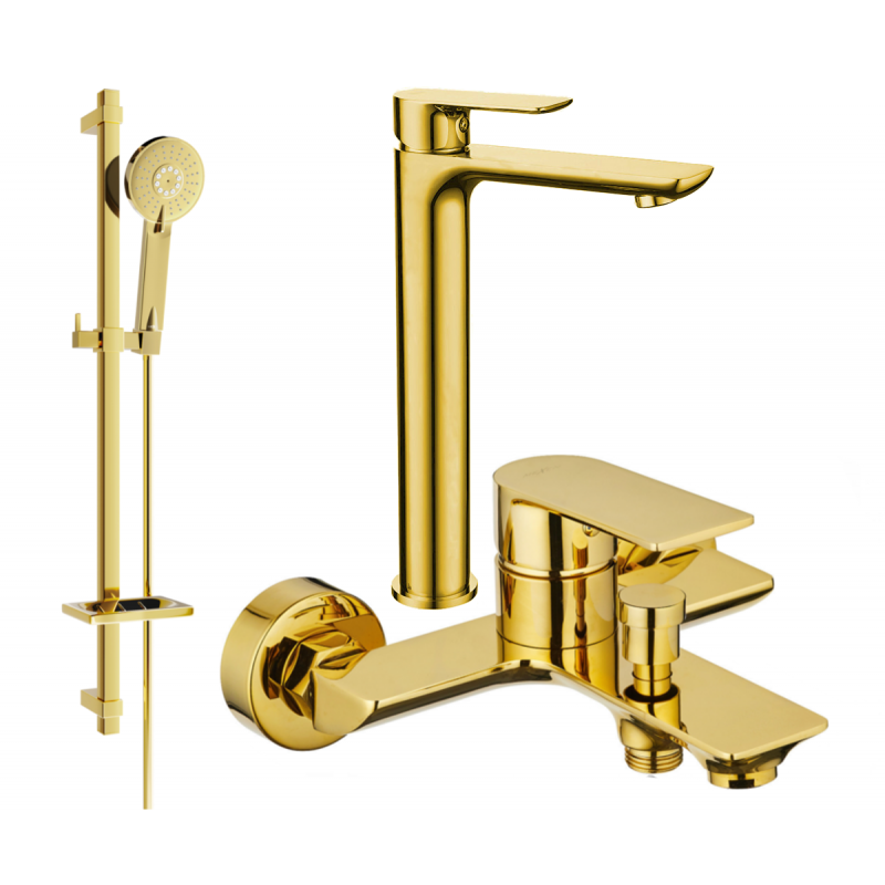 Mexen Alfa Ensemble de baignoire DQ40, doré - 745713DQ40-50
