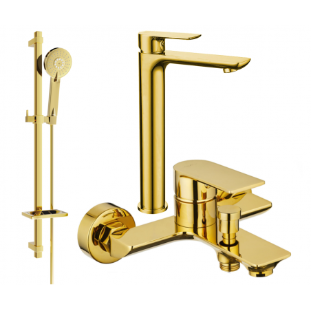 Mexen Alfa Ensemble de baignoire DQ40, doré - 745713DQ40-50
