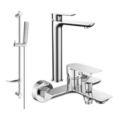 Mexen Alfa Ensemble de bain DF72, chromé - 745713DF72-00