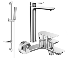 Mexen Alfa Ensemble de bain DF72, chromé - 745713DF72-00