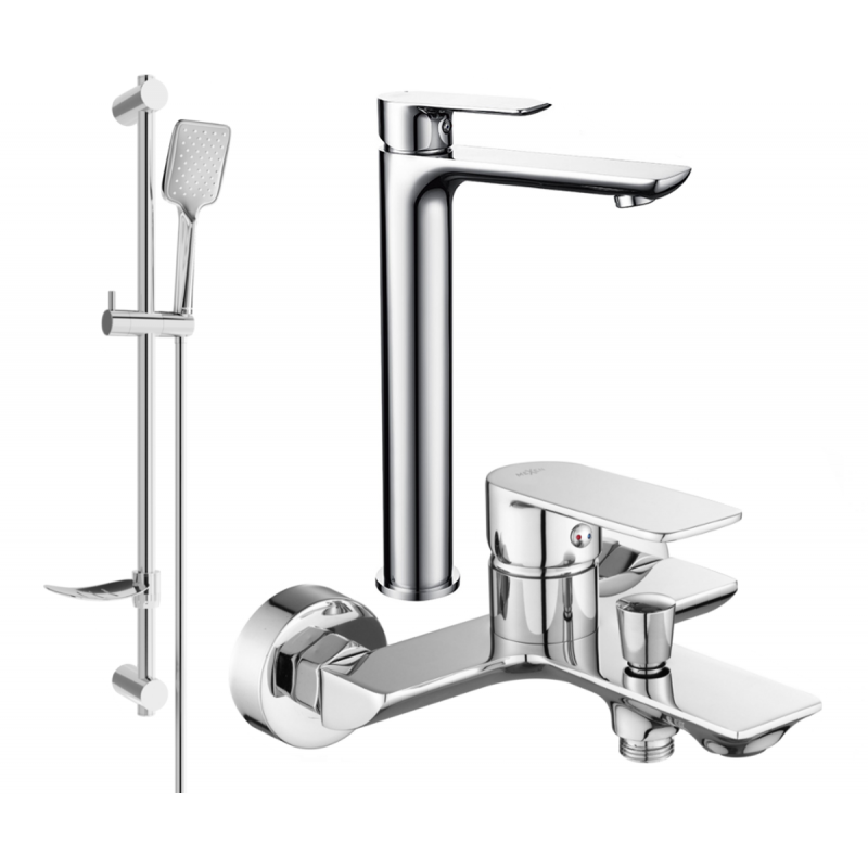 Mexen Alfa DF62 ensemble bain, chrome - 745713DF62-00