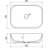 Mexen Rita lavabo sur plan 45 x 32 cm, pierre blanche - 21084581