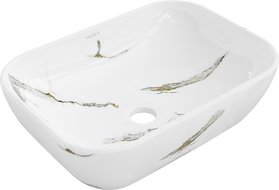 Mexen Rita lavabo sur plan 45 x 32 cm, pierre blanche - 21084581