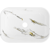 Mexen Rita lavabo sur plan 45 x 32 cm, pierre blanche - 21084581