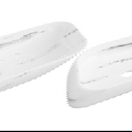 Mexen Rita lavabo à poser 45 x 32 cm, pierre blanche - 21084582