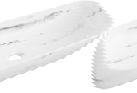 Mexen Rita lavabo à poser 45 x 32 cm, pierre blanche - 21084582