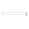 Radiateur plat Mexen CVH30 Hygiene 300 x 1100 mm, raccordement inférieur, 959 W, blanc - W630H-030-110-00