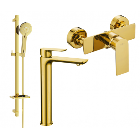 Mexen Alfa DQ40 ensemble de douche, doré - 745714DQ40-50