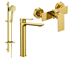 Mexen Alfa DQ40 ensemble de douche, doré - 745714DQ40-50