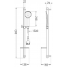 Mexen Alfa DQ40 ensemble de douche, noir/doré - 745714DQ40-75