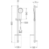 Mexen Alfa DF72 ensemble de douche, noir - 745714DF72-70